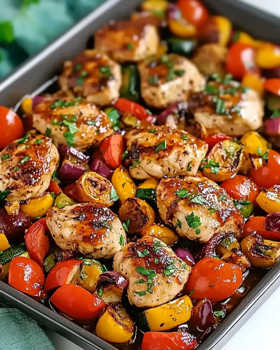 Balsamico-Hühnchen mit Gemüse: Ein einfaches Rezept!