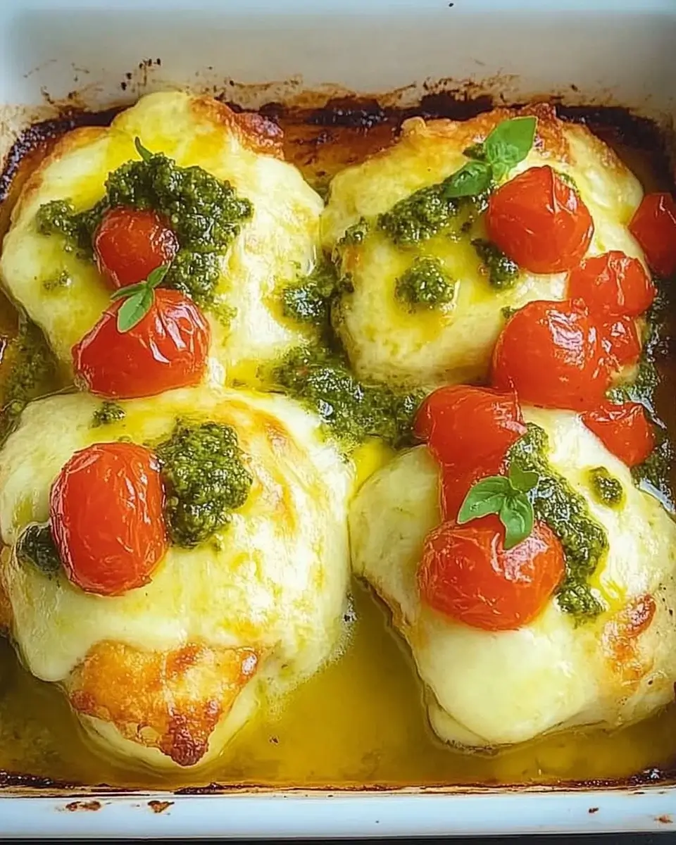 Käse-Pesto-Hähnchen aus dem Ofen: Einfach und lecker!