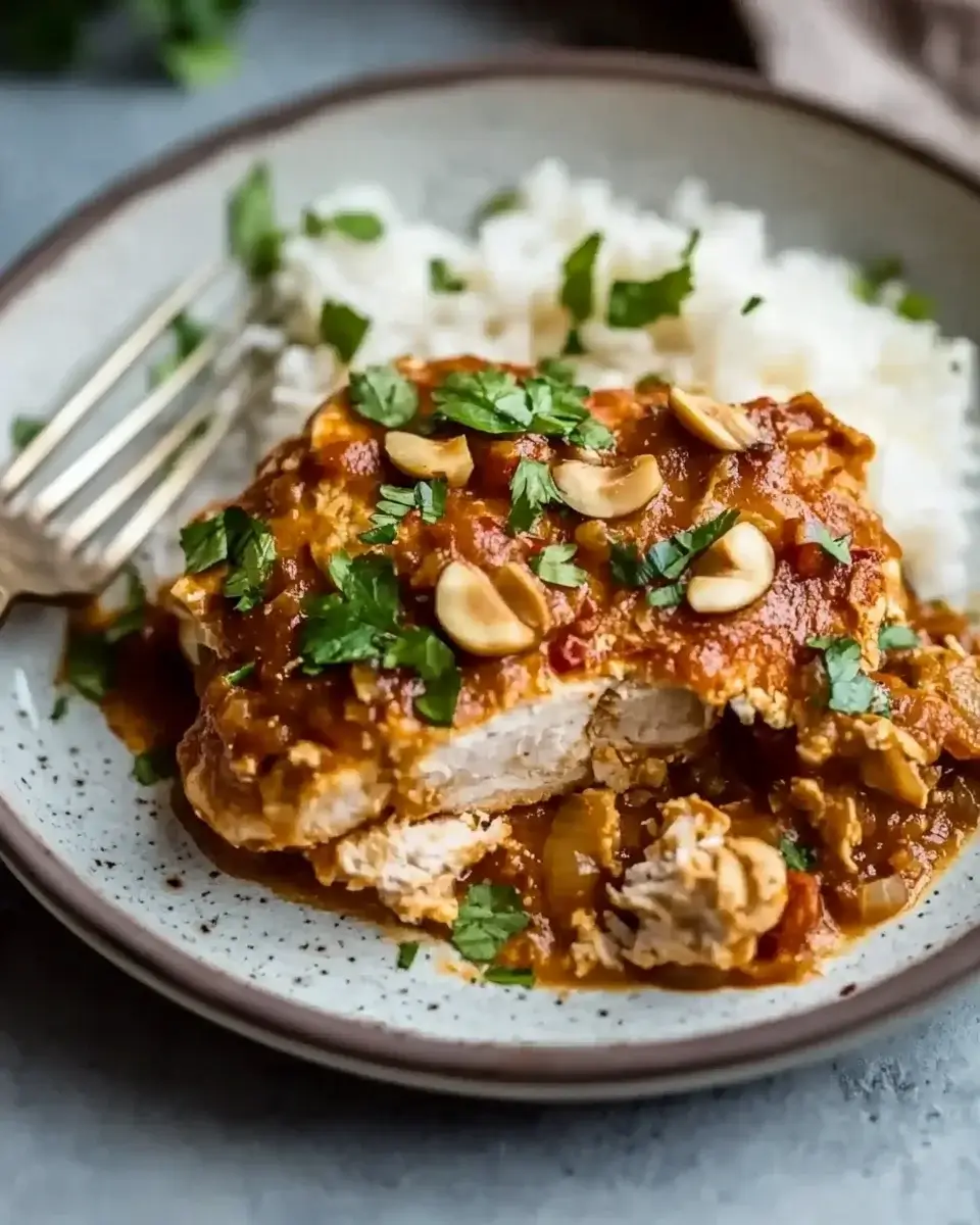 Köstliches Erdnuss-Hühnchen aus dem Slow Cooker zaubern!