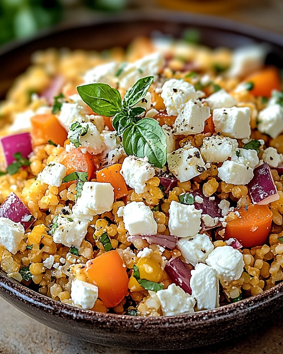 Orientalischer Rote-Linsen-Salat mit Feta begeistert!