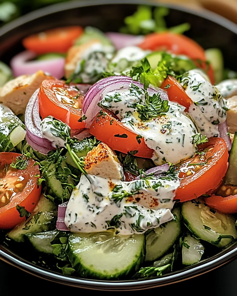 Mediterraner Tzatziki-Hähnchensalat für echte Genussfreunde!