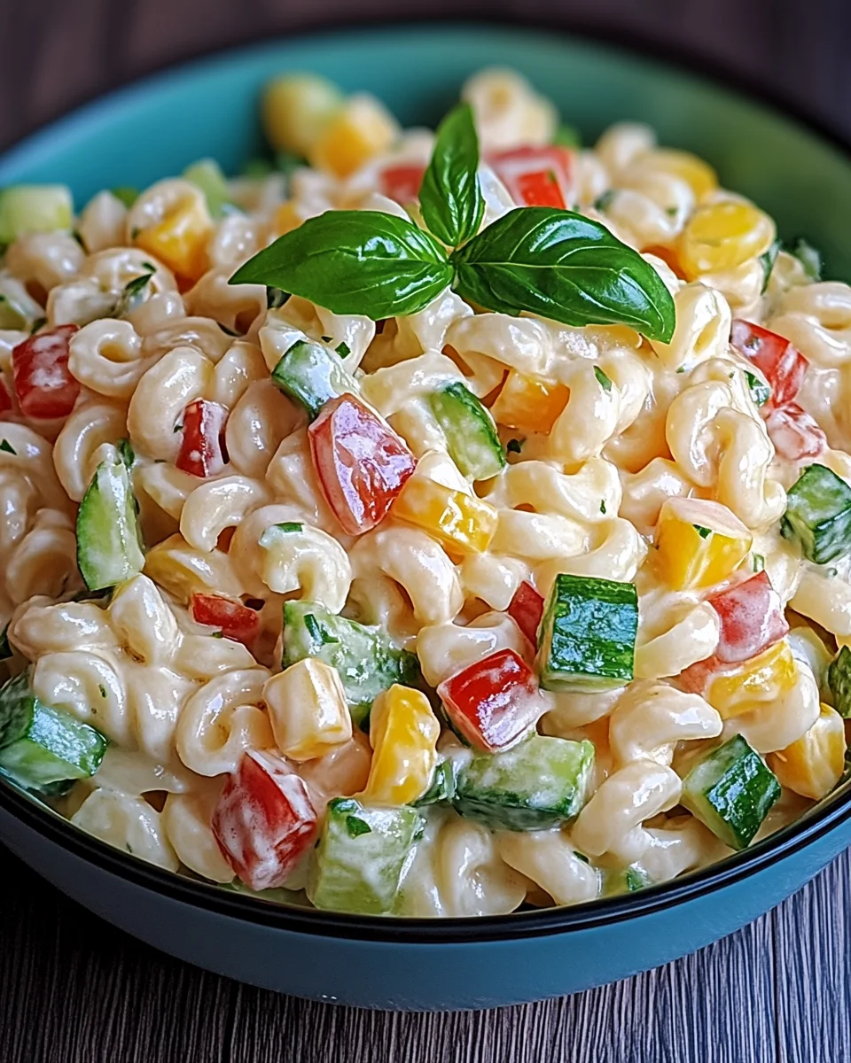Bunter Kinder-Nudelsalat mit Frischkäse – einfach lecker!