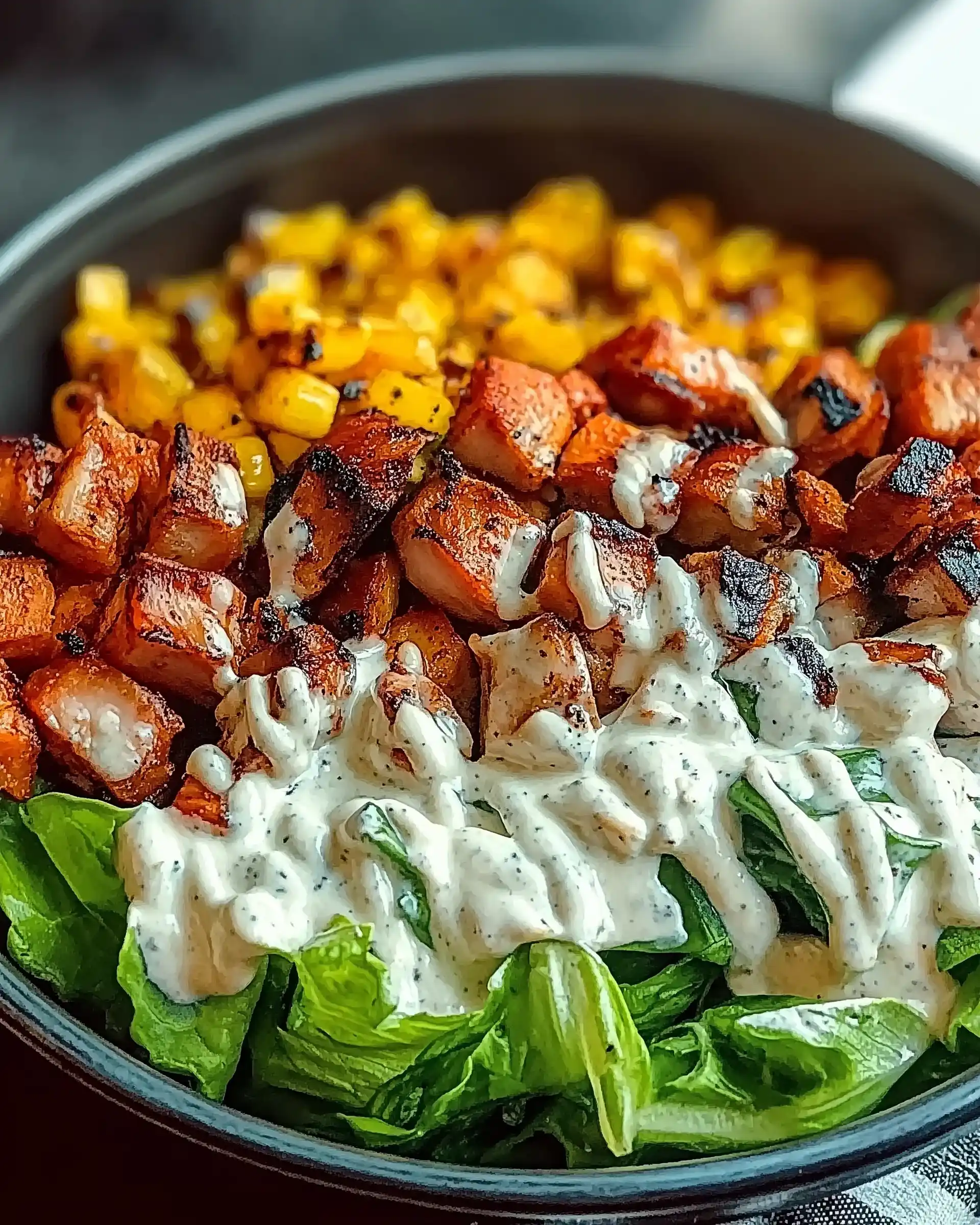BBQ-Hähnchen mit geschnittenem Salat: Einfach und lecker!