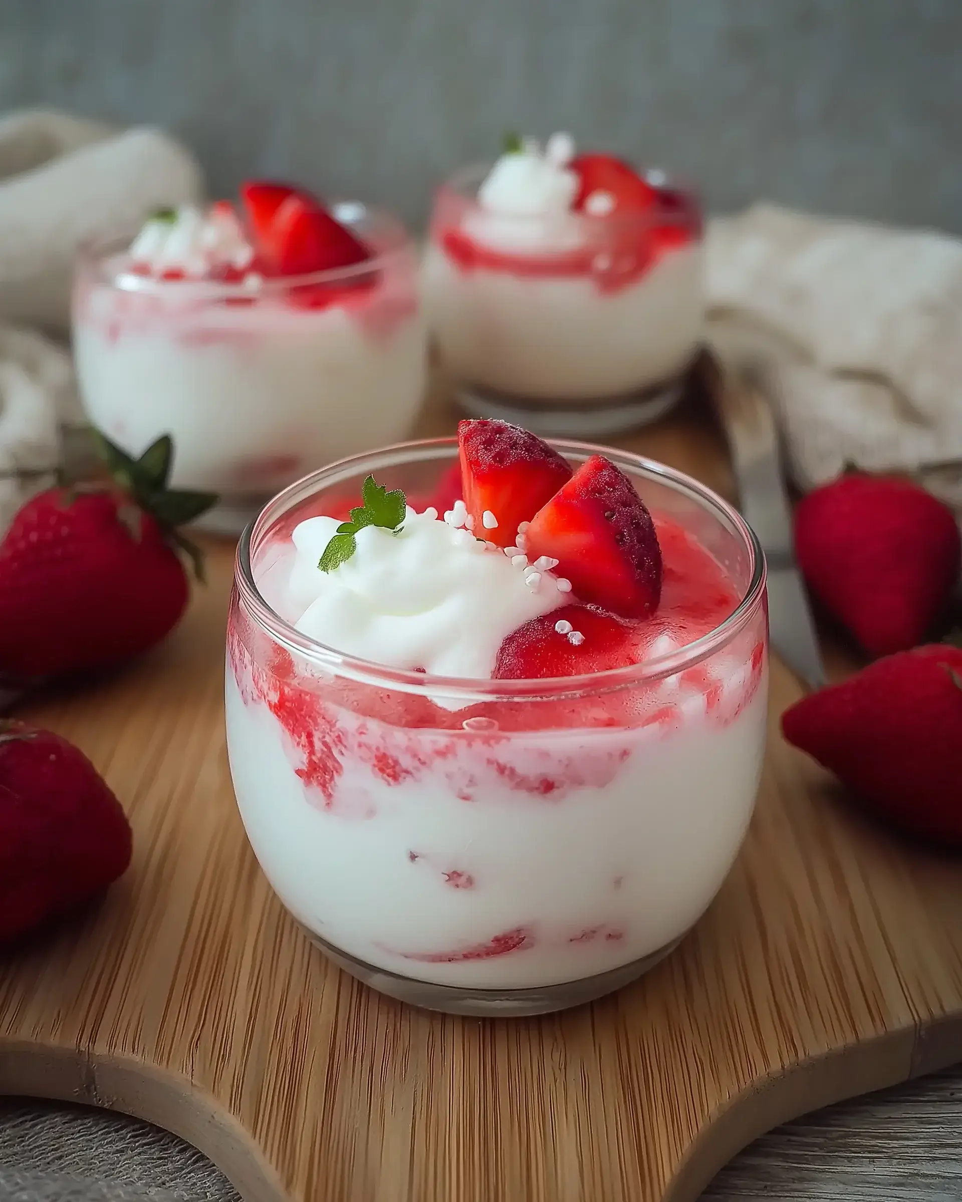 Erdbeer-Quark-Dessert im Glas: Lecker und erfrischend!