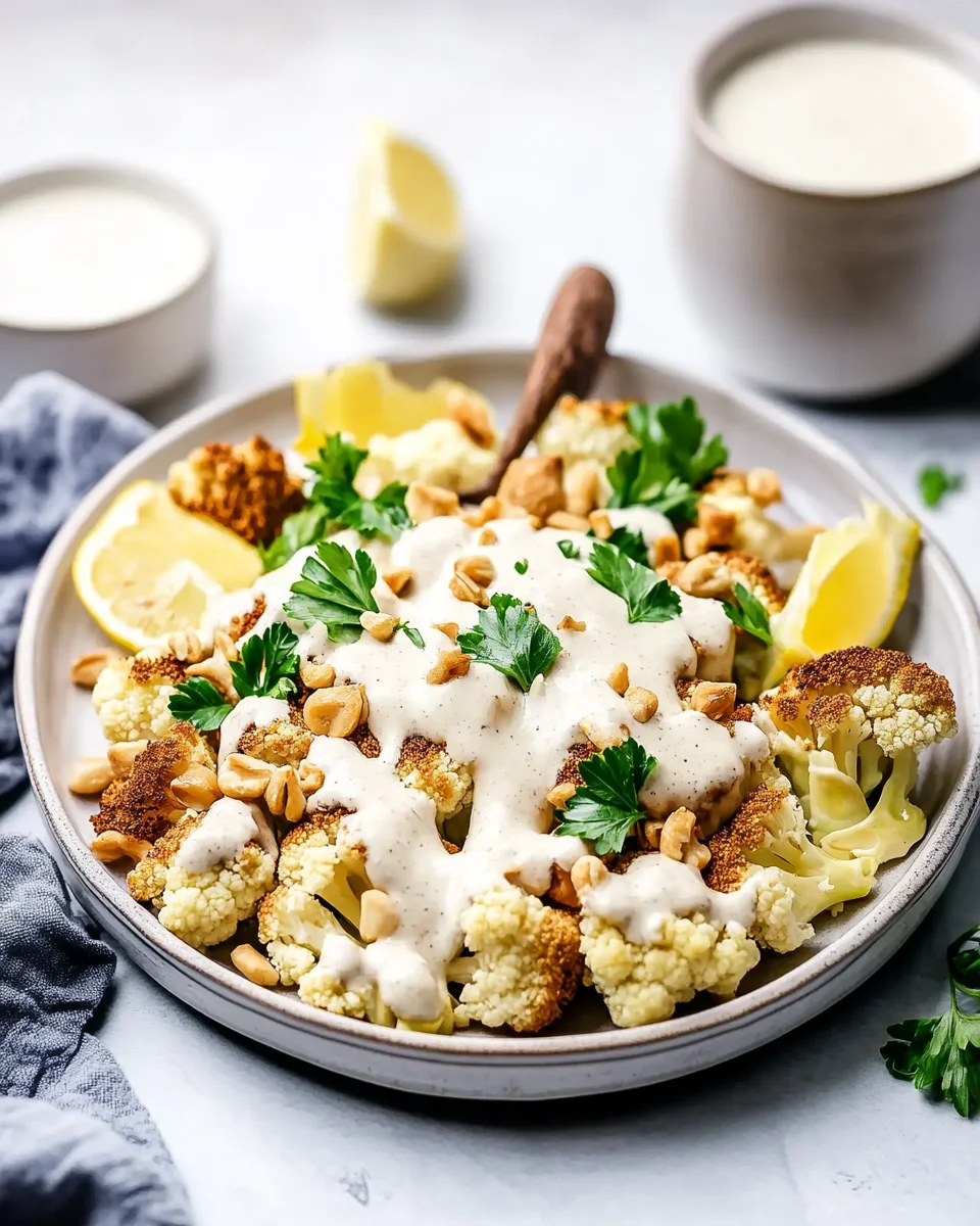 Gerösteter Blumenkohl mit Tahini-Sauce: Ein Genuss!