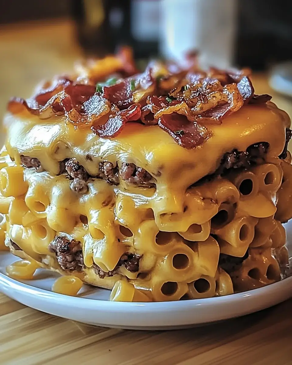 Käse-Bacon-Burger-Makkaroni-Auflauf: Ein Genuss für alle!