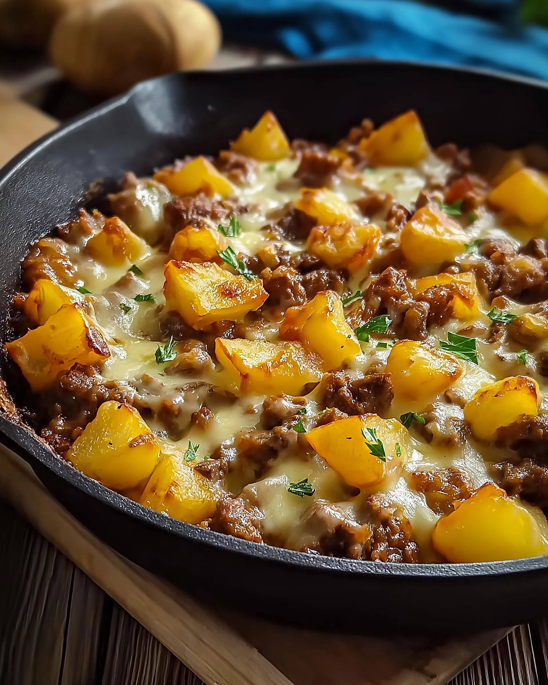 Käse-Hackfleisch-Kartoffel-Pfanne: So gelingt’s perfekt!