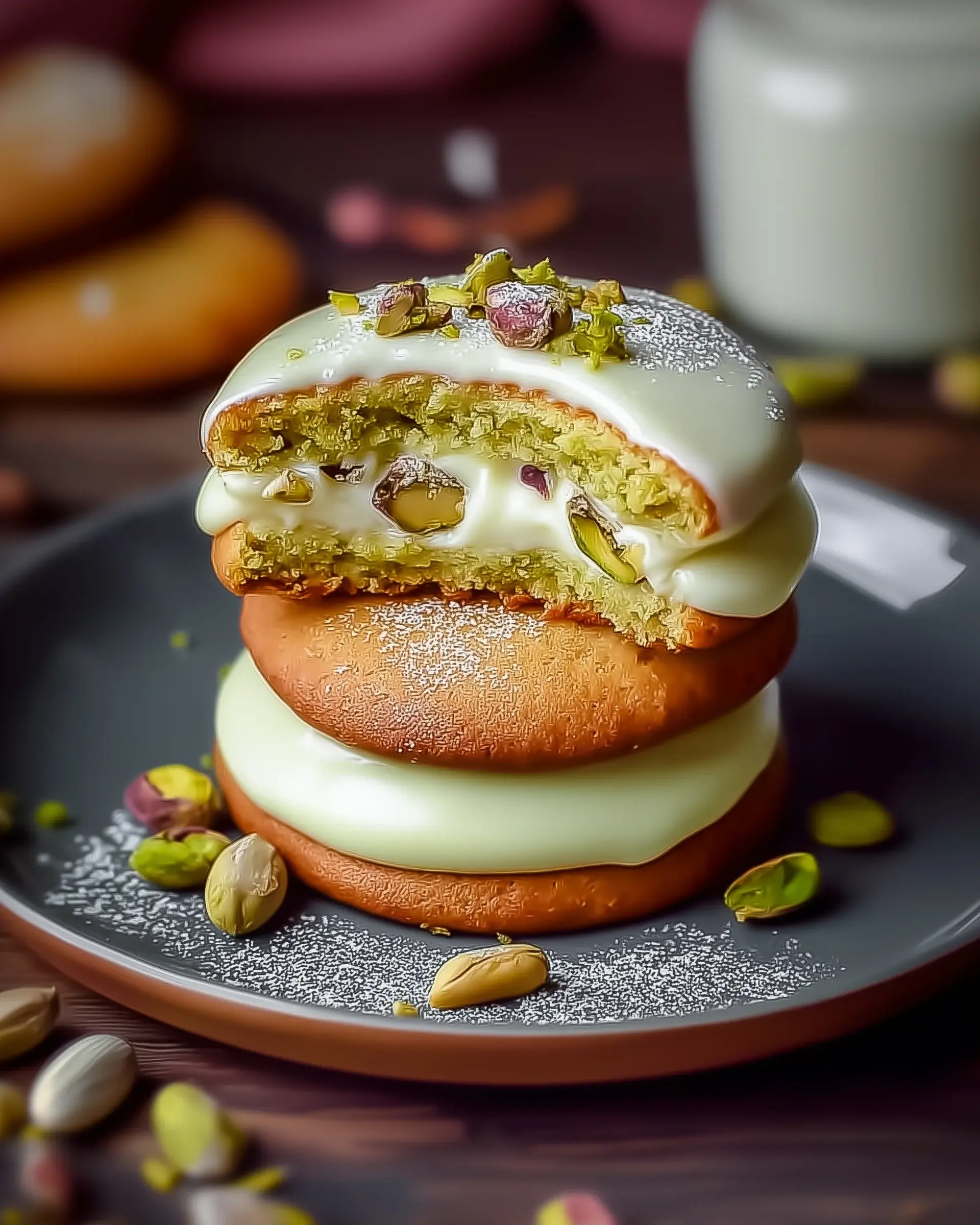 Pistaziencreme gefüllte Kekse: So gelingen sie perfekt!