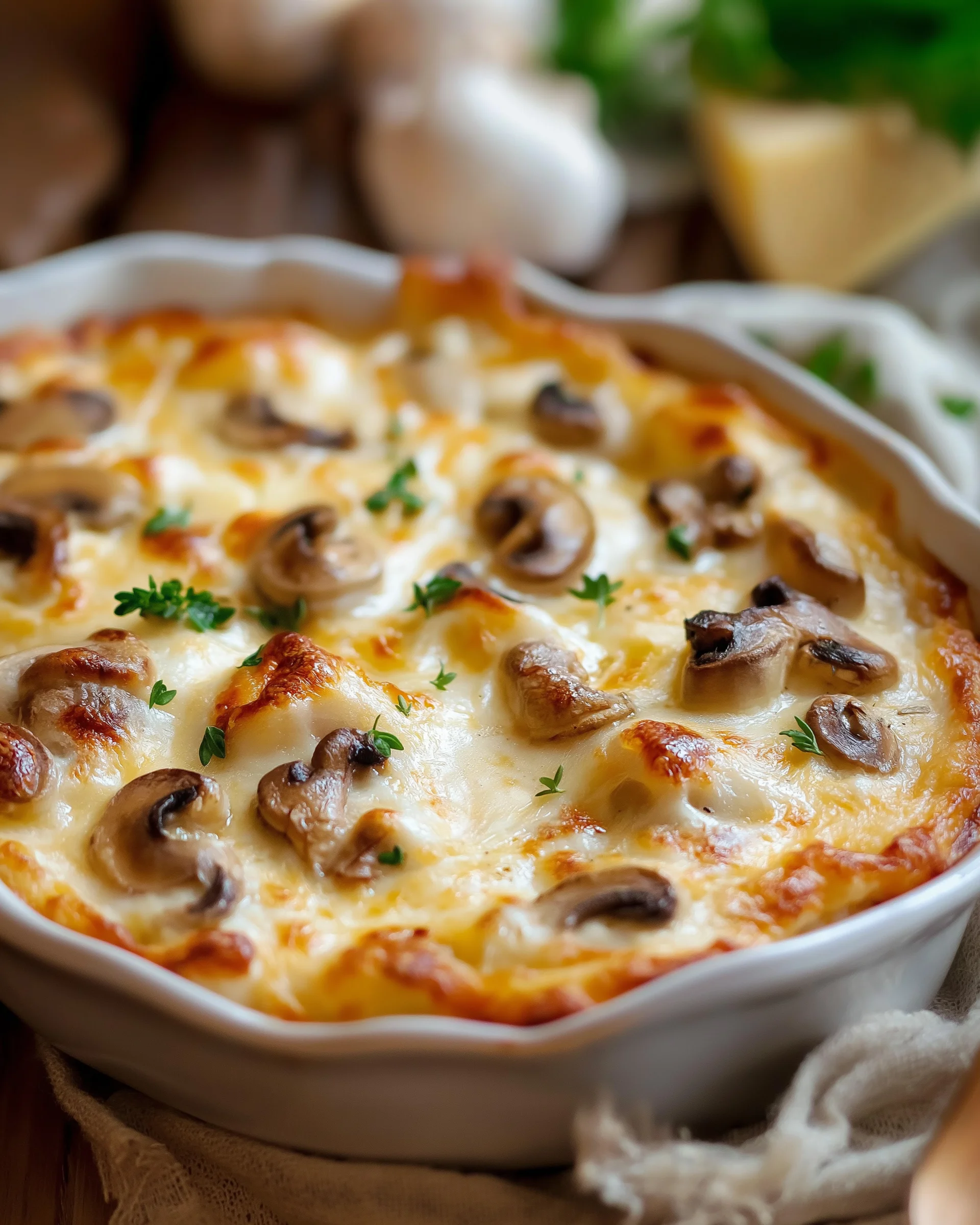 Überbackener Käse-Pilz-Auflauf: Ein Genuss fürs Herz!