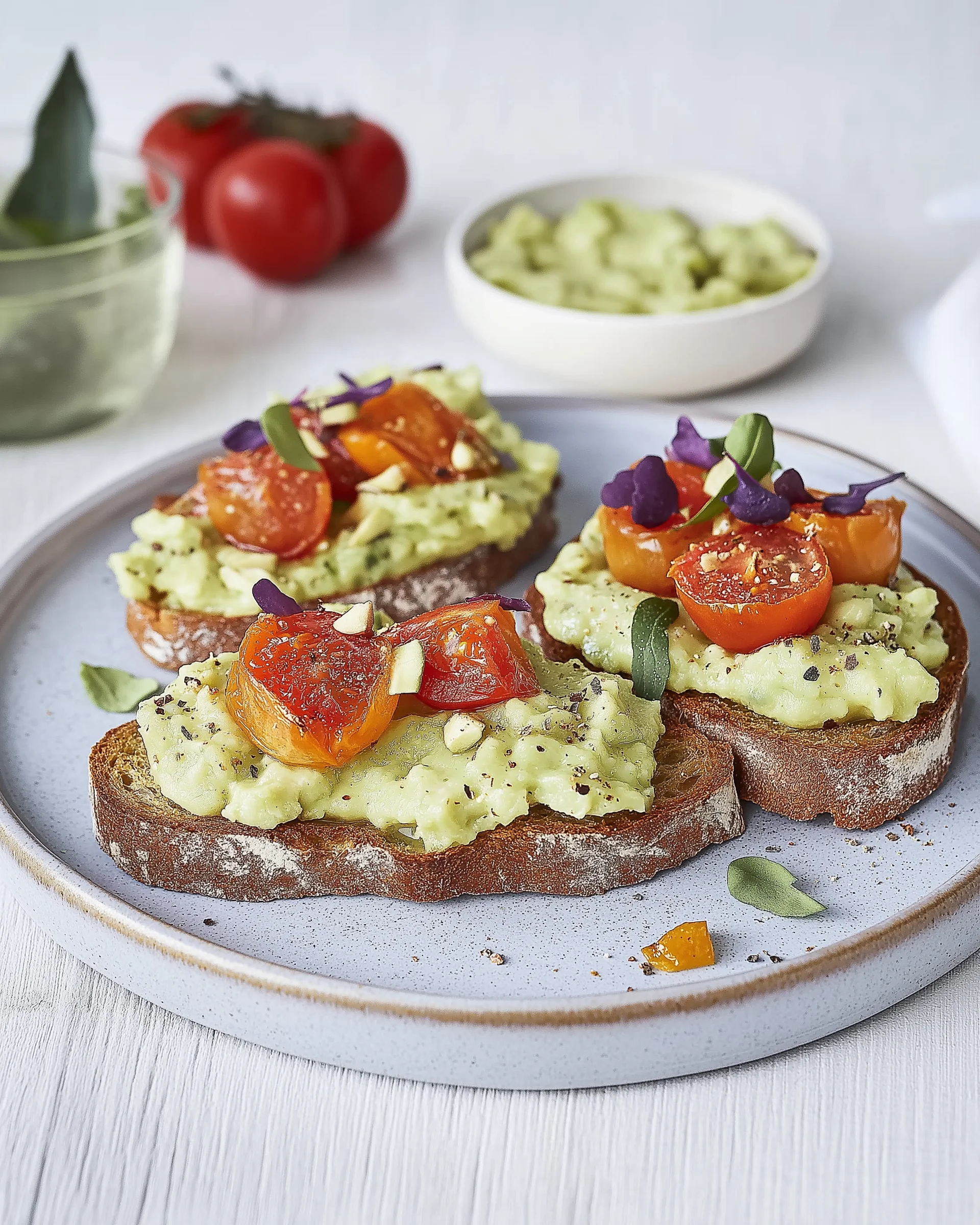Avocado-Brot mit Tomaten und Kresse: Schnell und lecker!