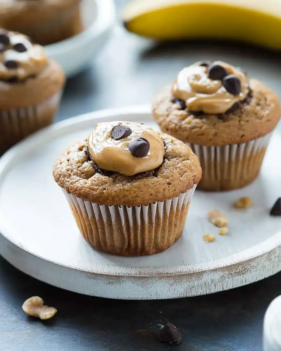 Bananen-Schokoladen-Muffins mit Erdnussbutter genießen!
