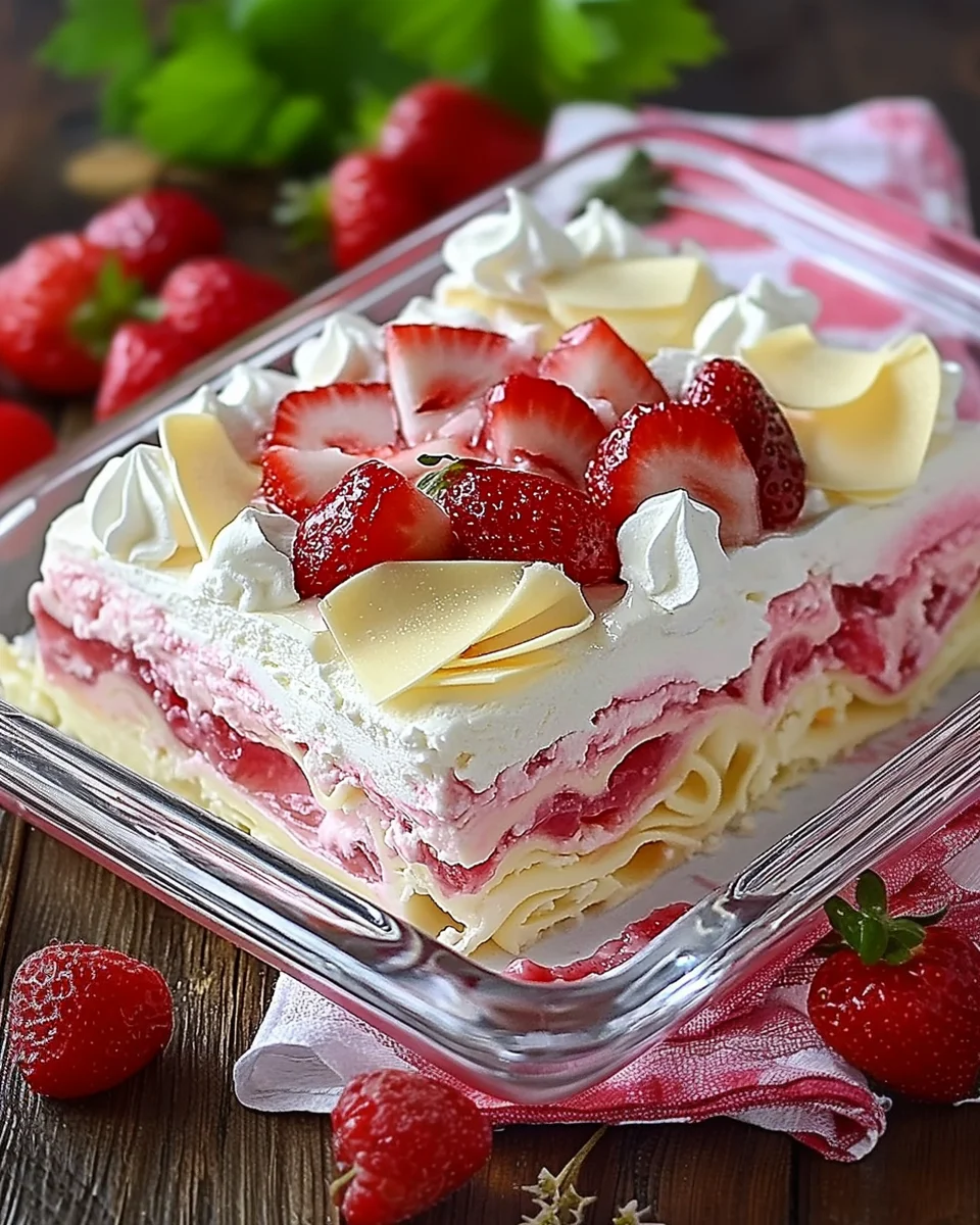 Erdbeer-Jelly-Lasagne ohne Backen: Einfach unwiderstehlich!