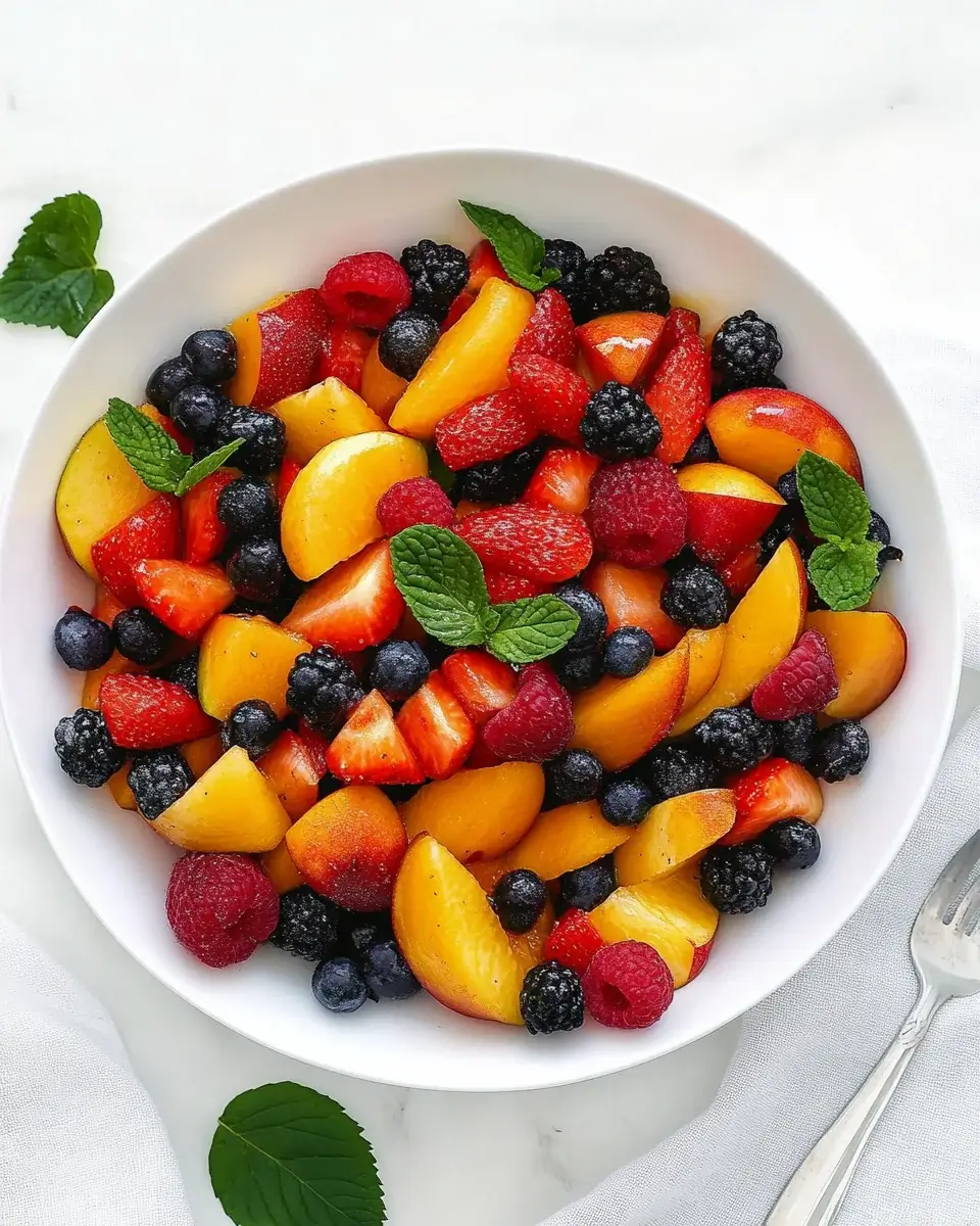 Fruchtiger Pfirsich-Beeren-Salat: Ein erfrischendes Rezept!