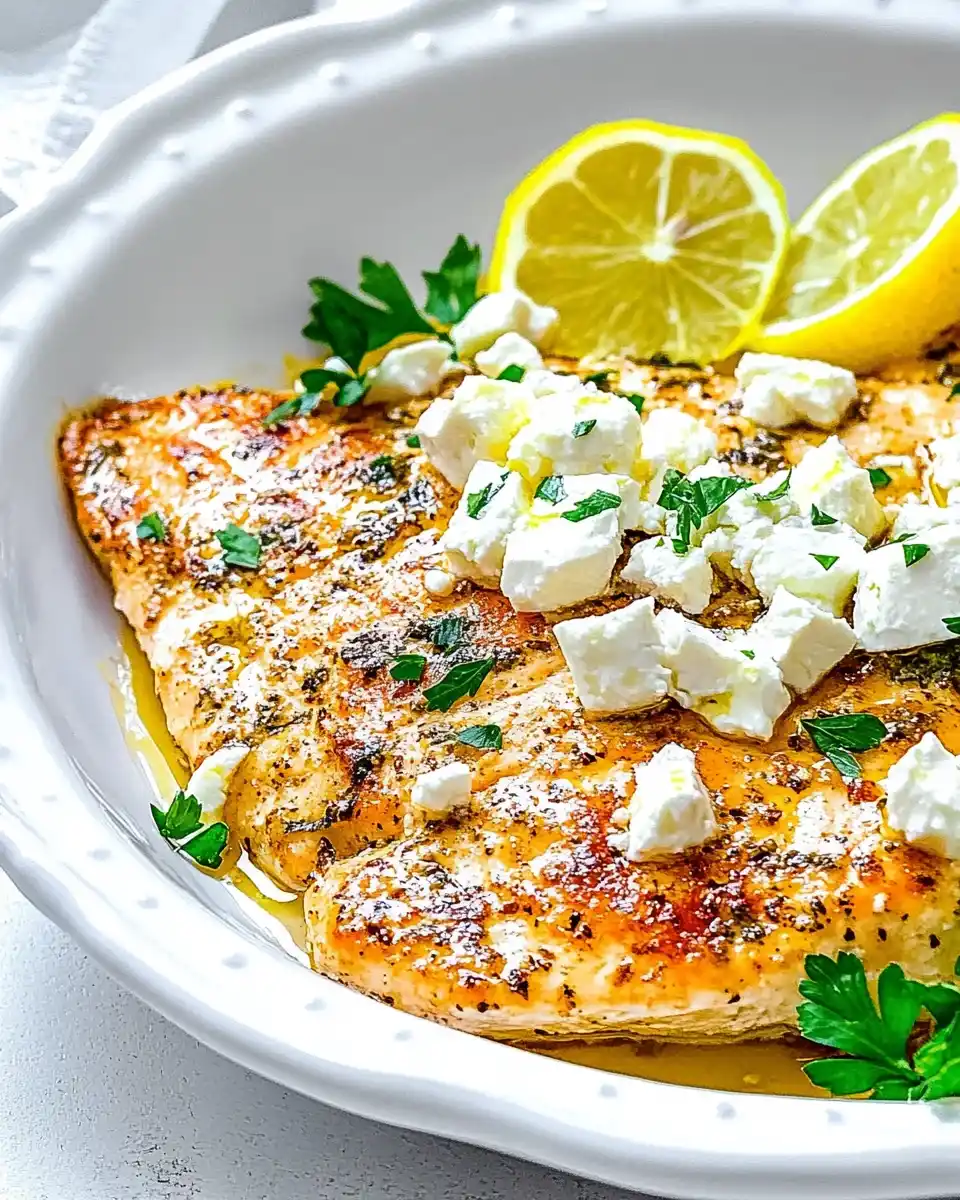 Griechisches Hähnchen mit Zitrone und Feta einfach zubereiten!