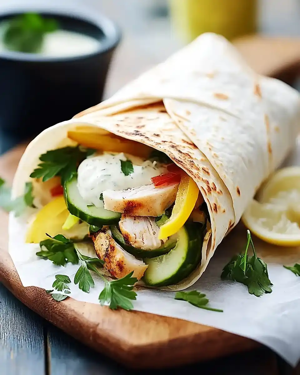Hähnchen-Shawarma-Wraps mit Knoblauchsauce entdecken!