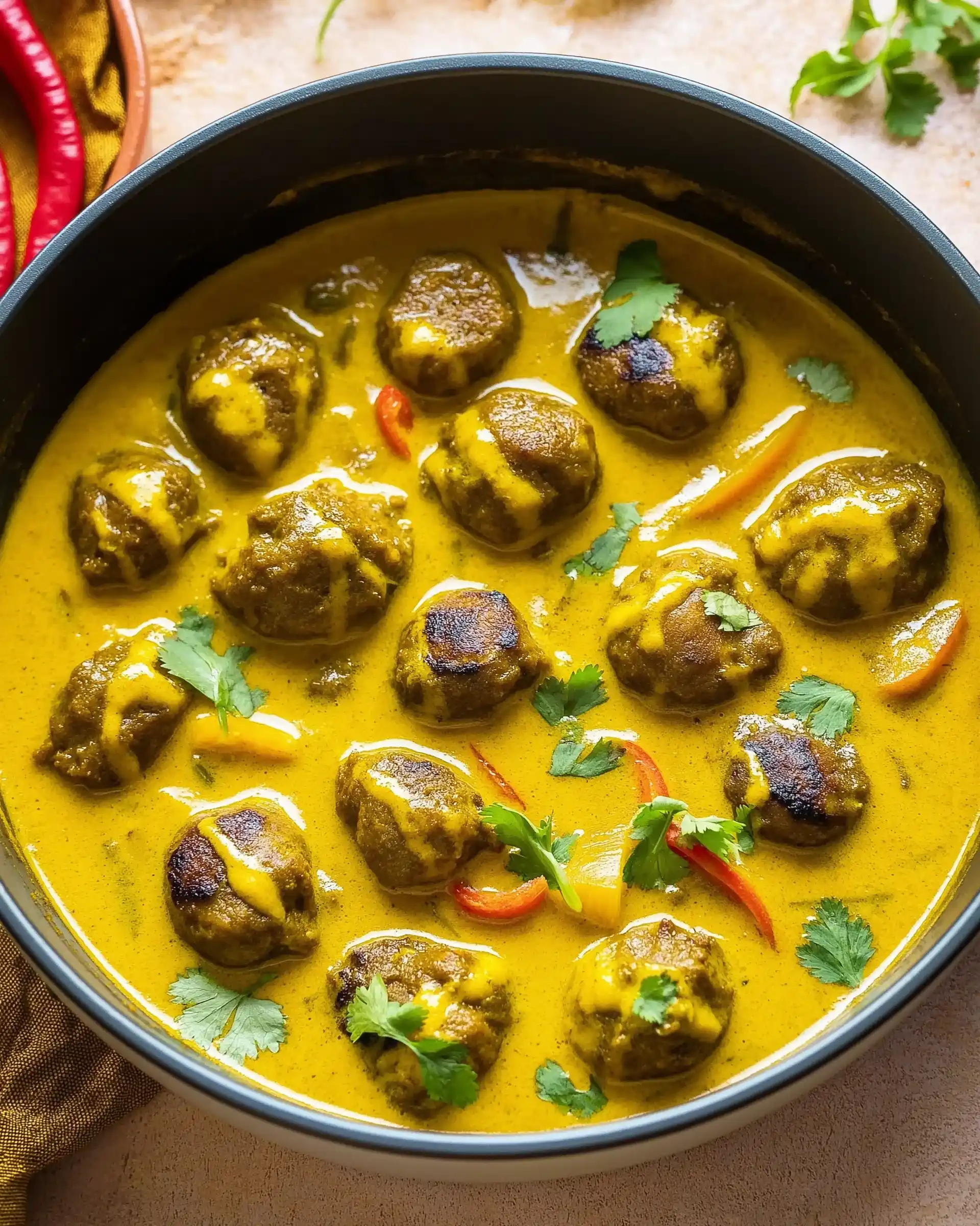 Jerk-Fleischbällchen in Kokos-Curry-Sauce: Ein Genuss!