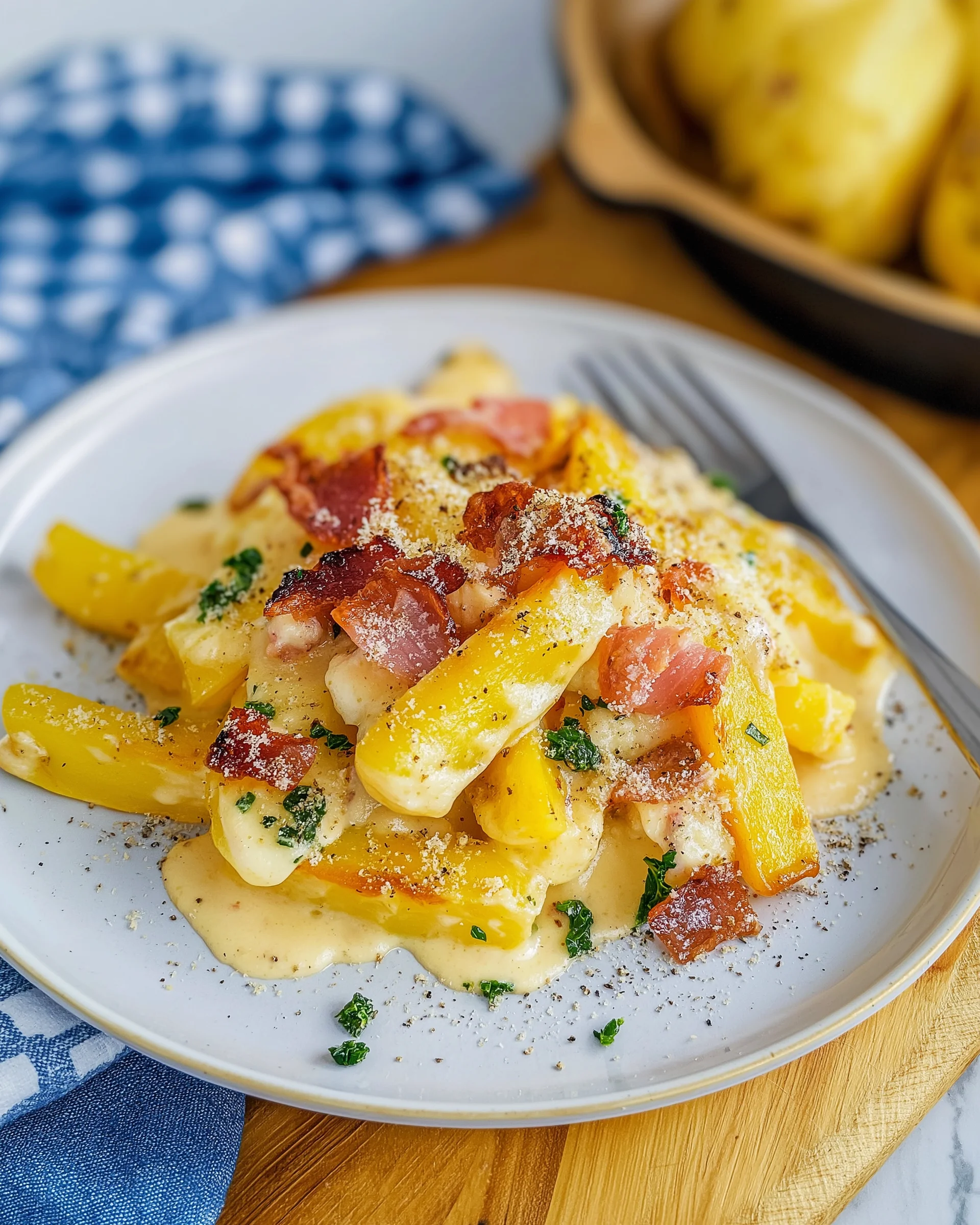 Kartoffelauflauf im Carbonara-Stil: Perfekt für jeden Anlass!