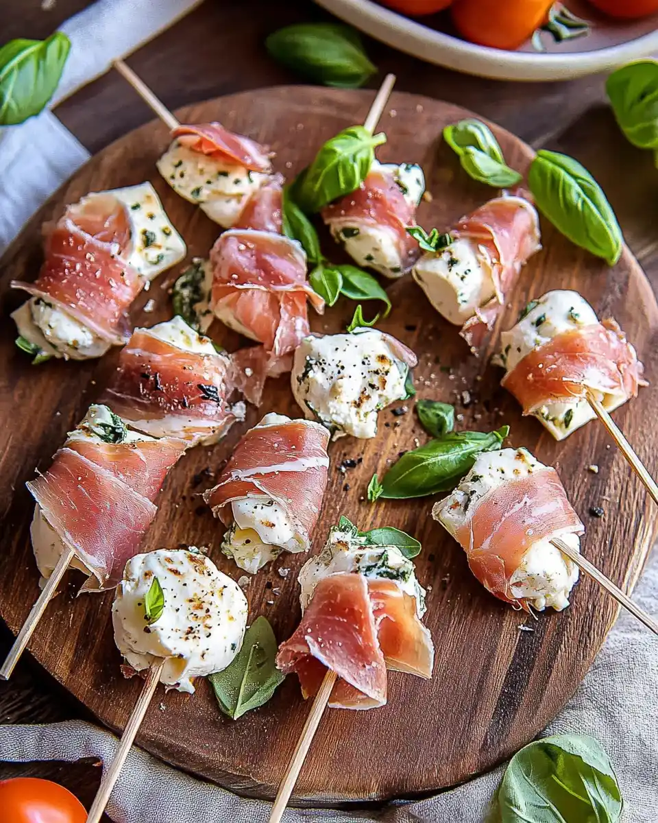 Käse-Mozzarella-Bällchen mit Prosciutto: So einfach!