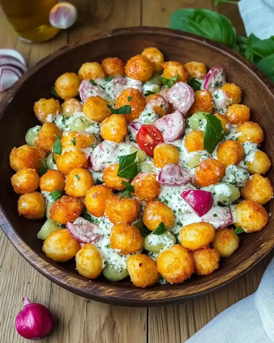 Knuspriger Gnocchi-Salat: Ein Genuss für jeden Gaumen!