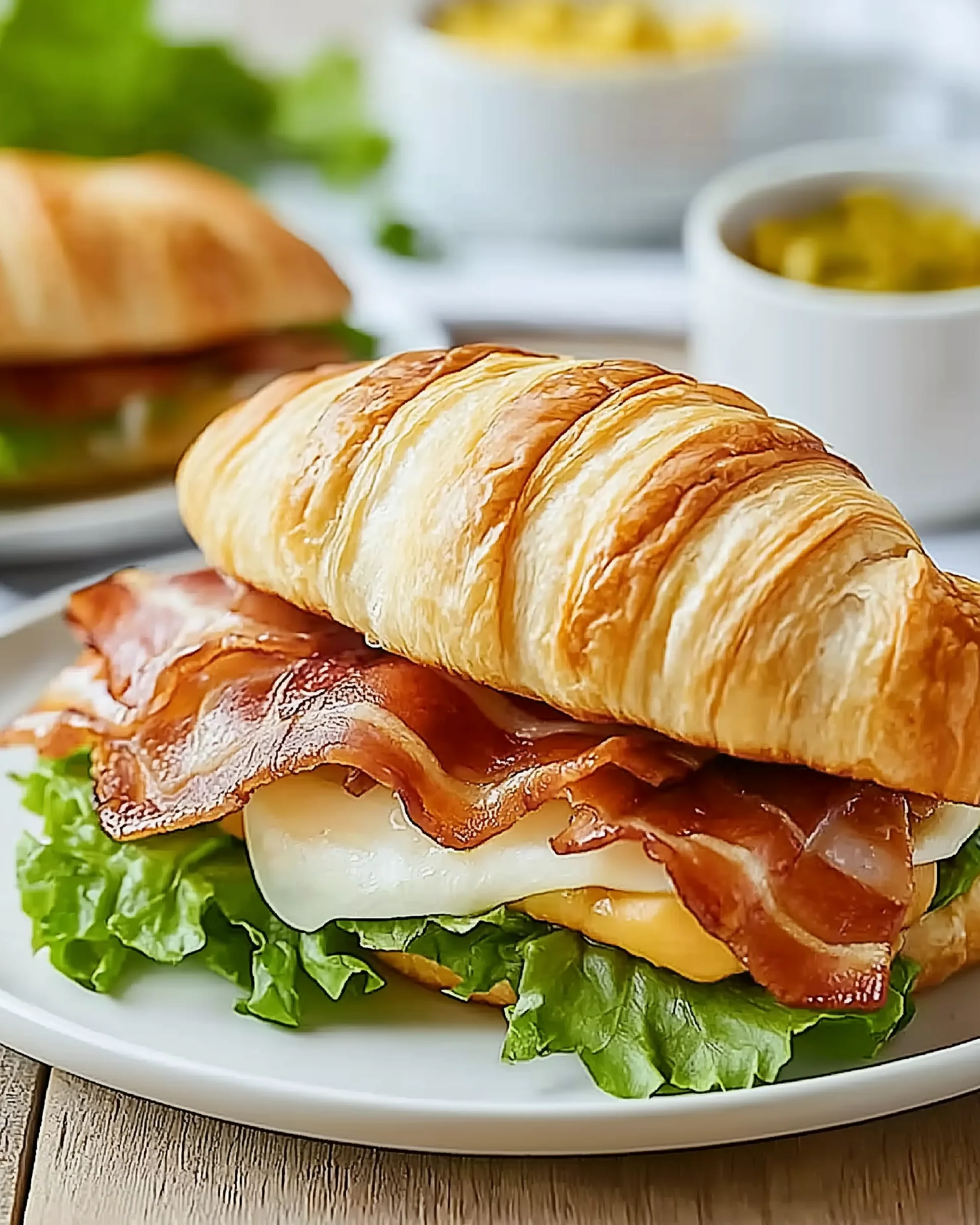 Köstliches Croissant-Frühstückssandwich mit Ahornsenf – Ein Genuss!
