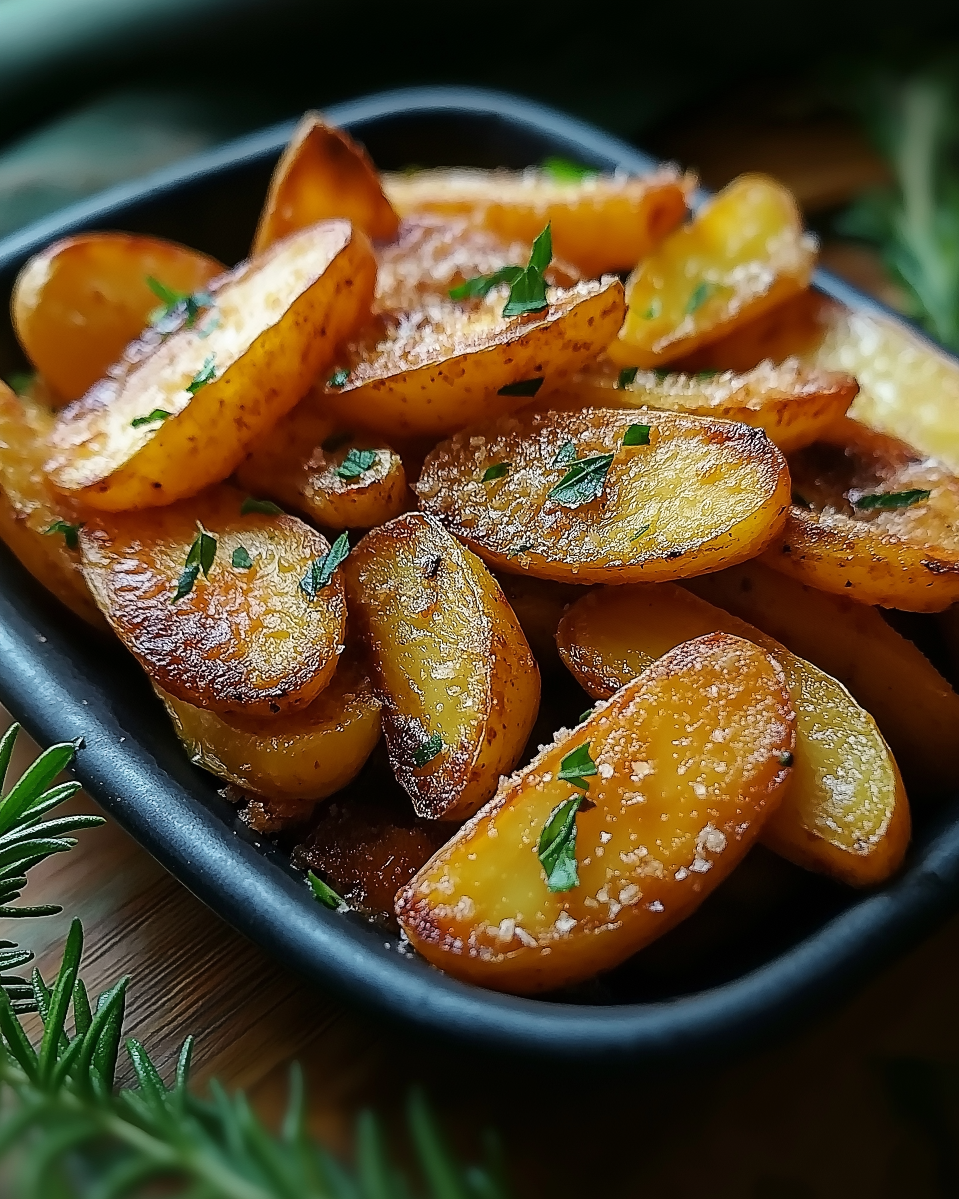 Krosse Kartoffelspalten mit Rosmarin: Schnell zubereiten!