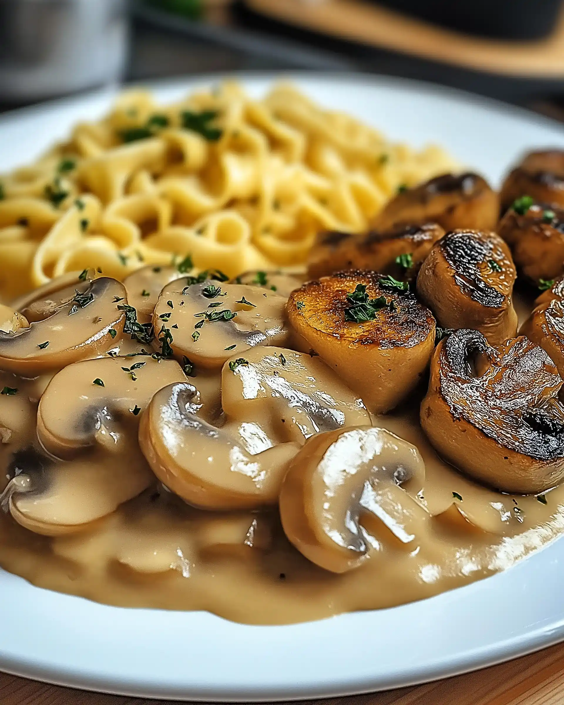Medaillons in Champignon-Rahmsoße mit Spätzle zubereiten!