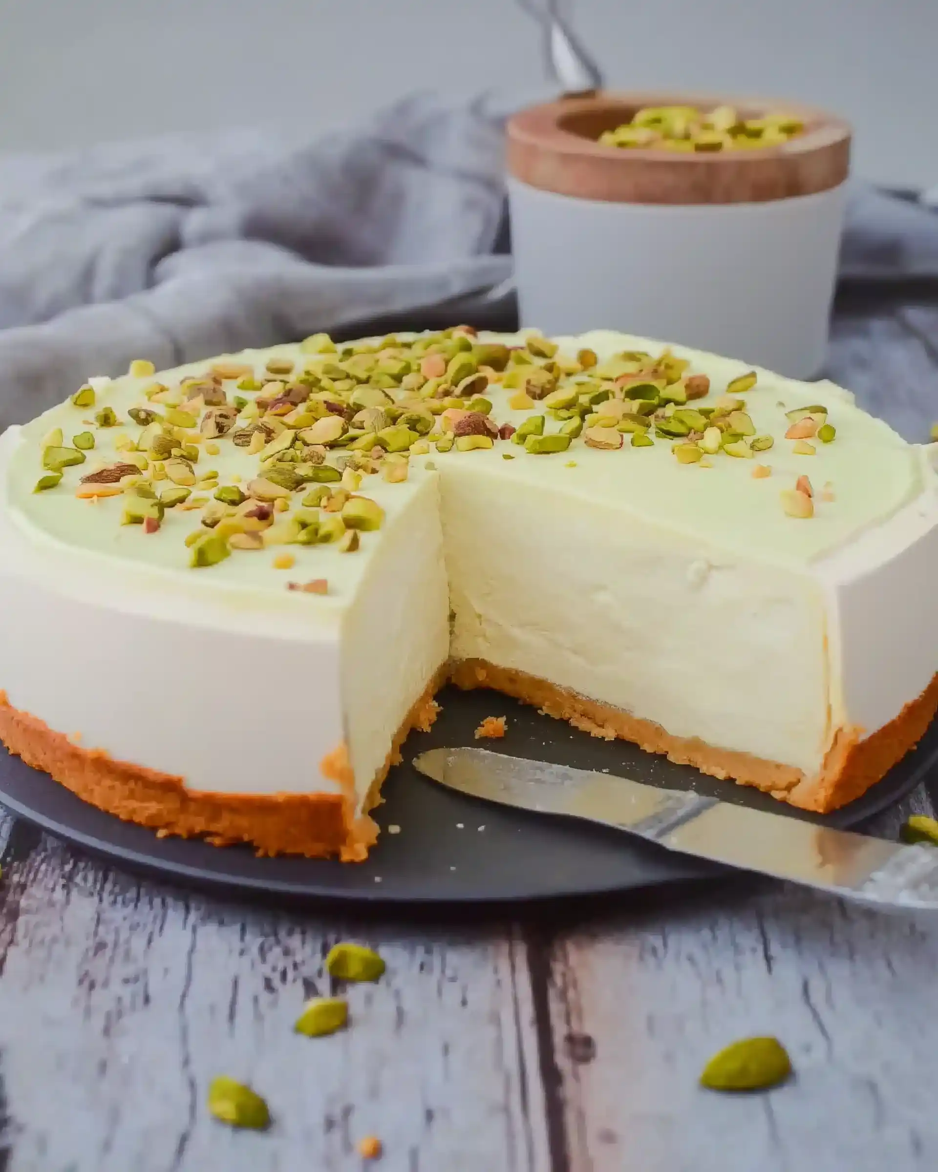 Pistazien-Cheesecake mit Pistaziencreme: Ein Genuss!