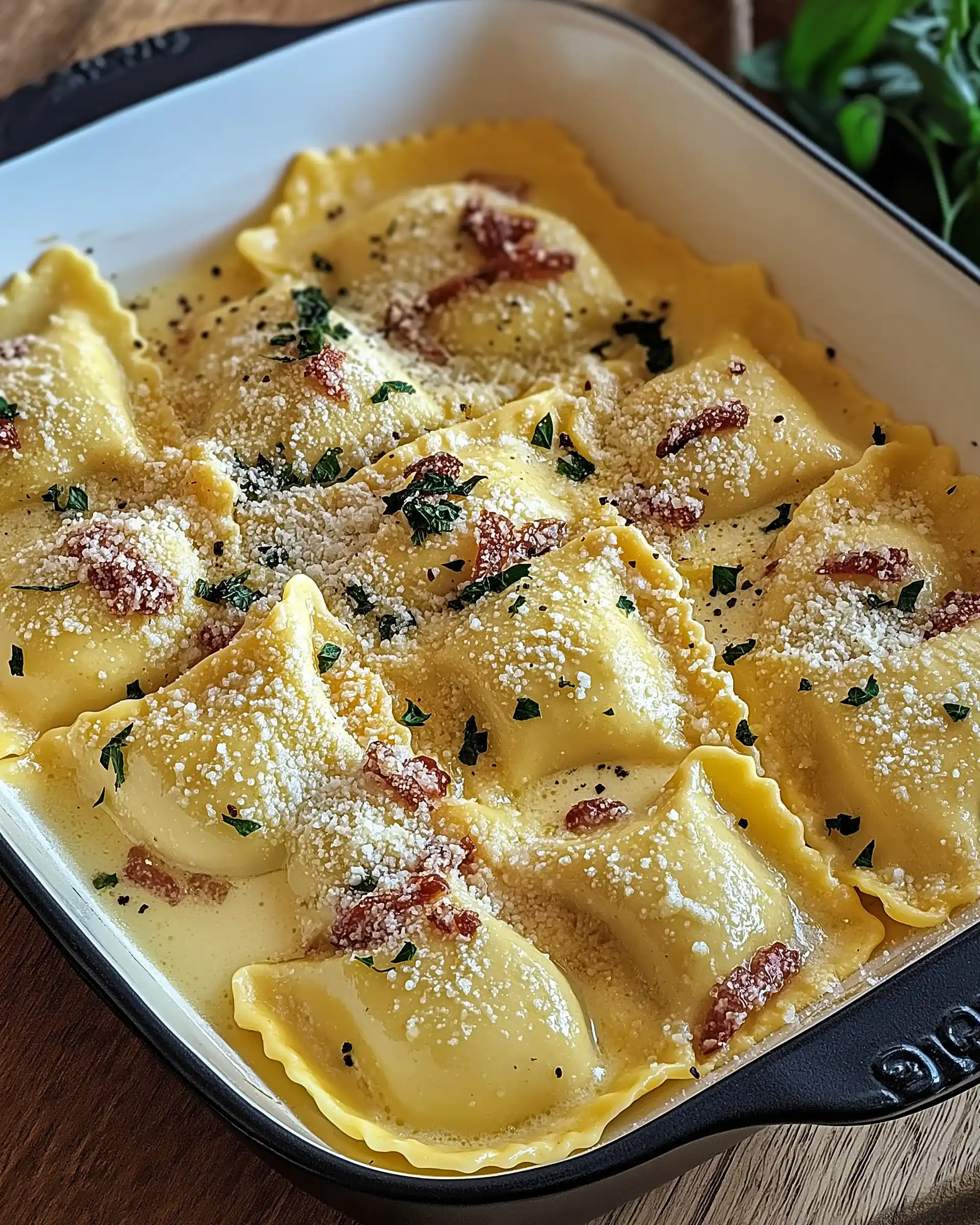 Ravioli Carbonara nach italienischer Art: Ein Genuss!