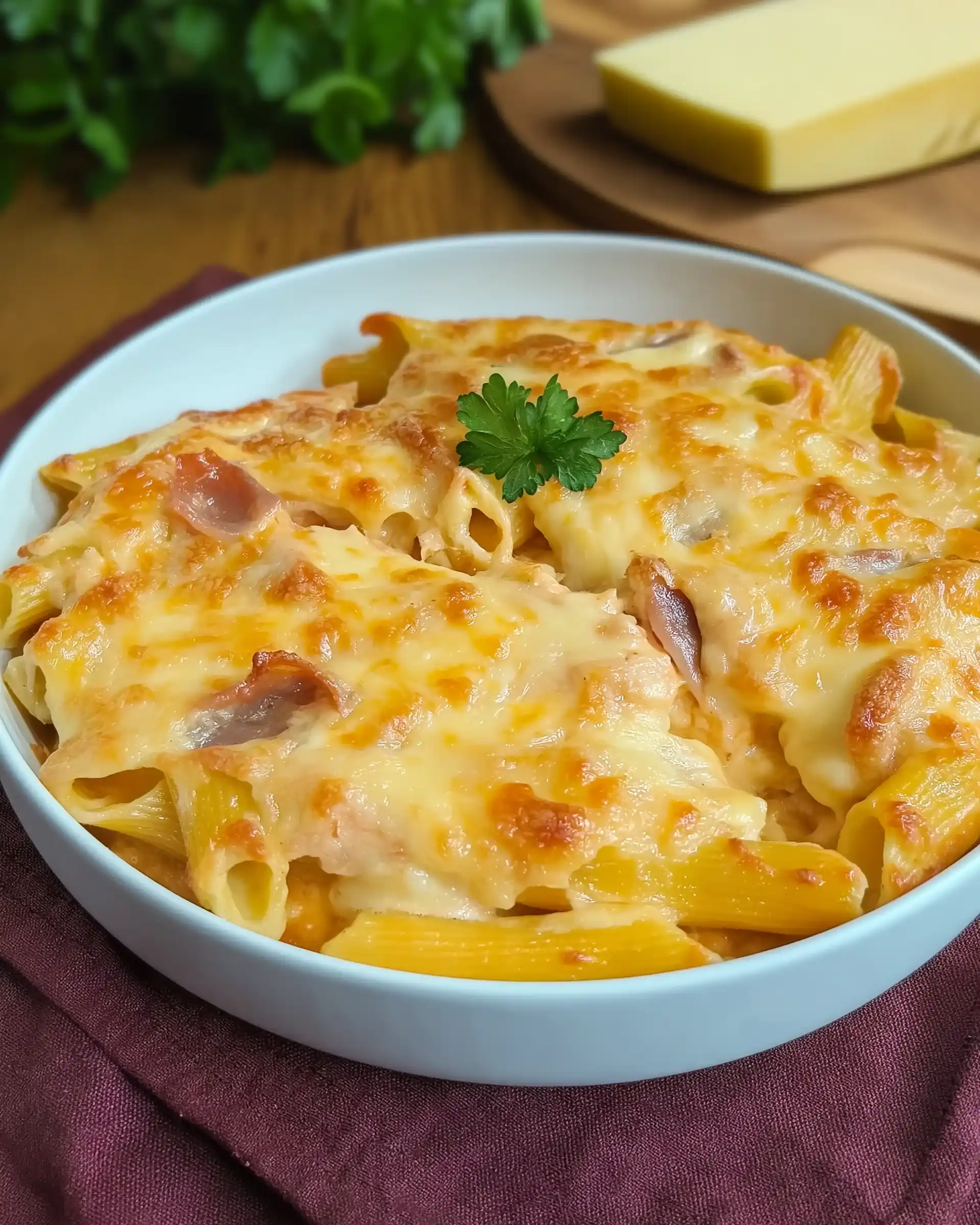 Schneller Nudelauflauf mit Schinken und Käse – so gelingt's!