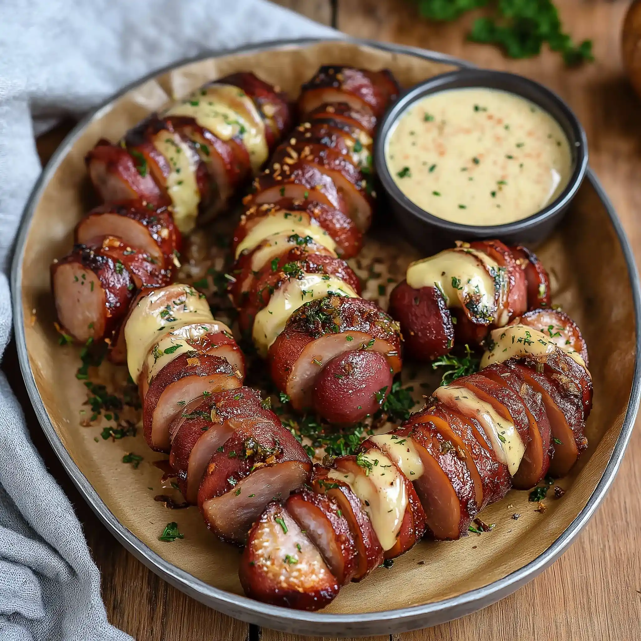 Senf-Hasselback-Kielbasa-Häppchen: So gelingt’s perfekt!