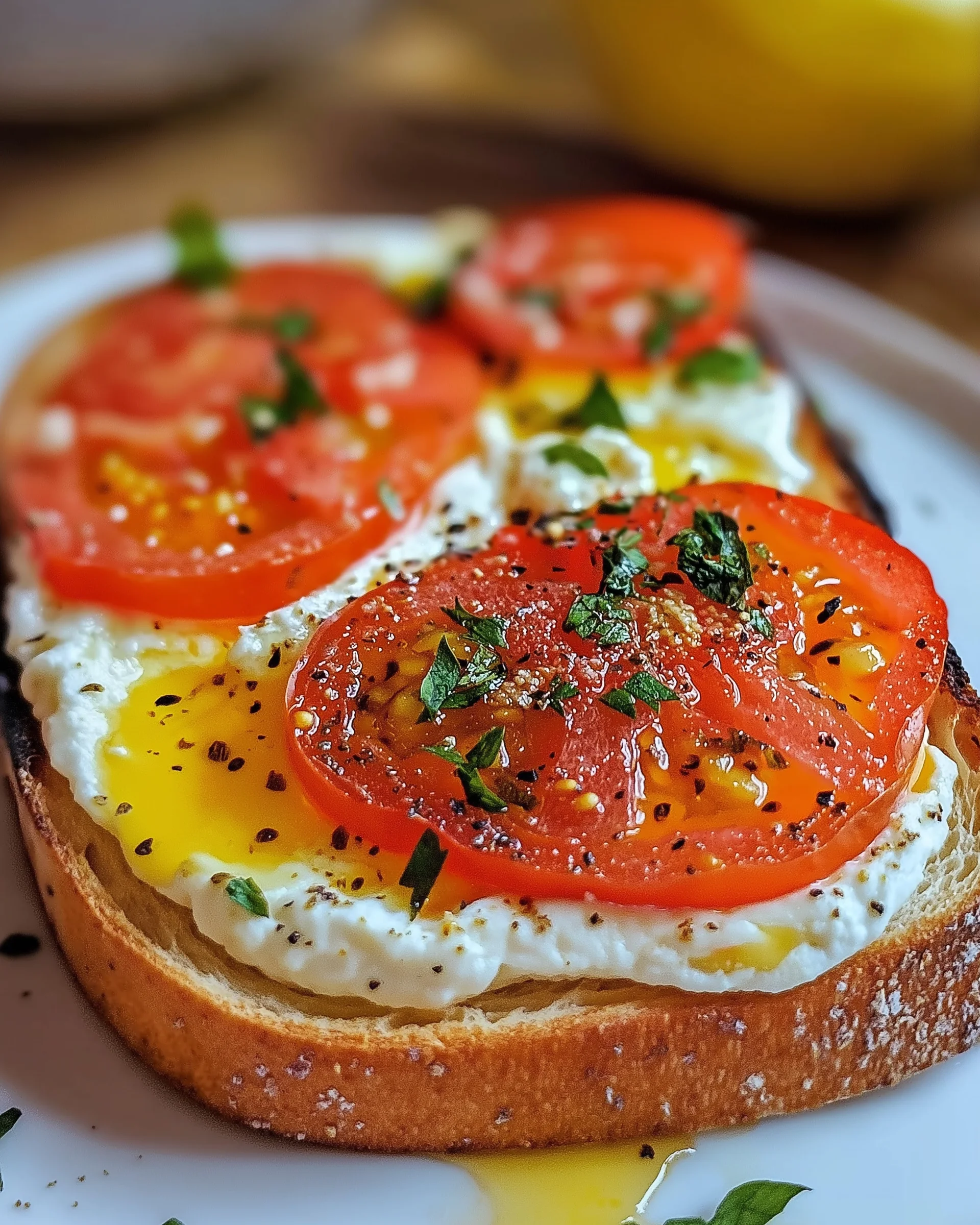 Tomaten-Hüttenkäse-Toast: Ein gesundes Rezept entdecken!