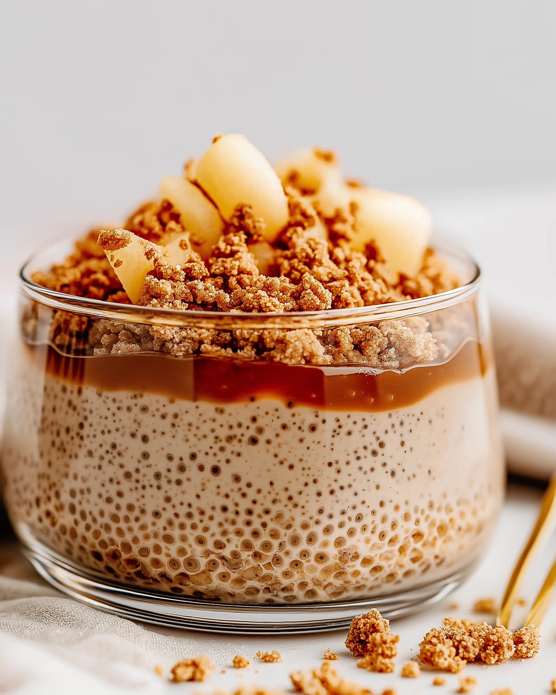 Apfel-Crumble-Chia-Pudding: So lecker und gesund!