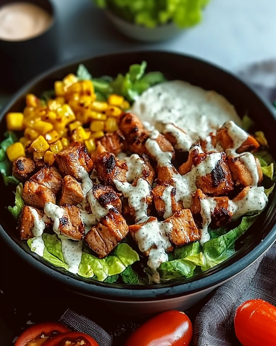 BBQ-Hähnchen-Salat: Ein einfacher Genuss, den jeder liebt!