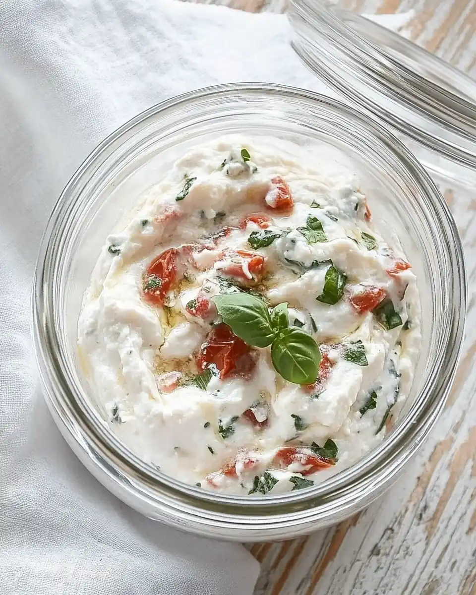 Burrata-Dip mit Tomate und Basilikum für den Genuss!