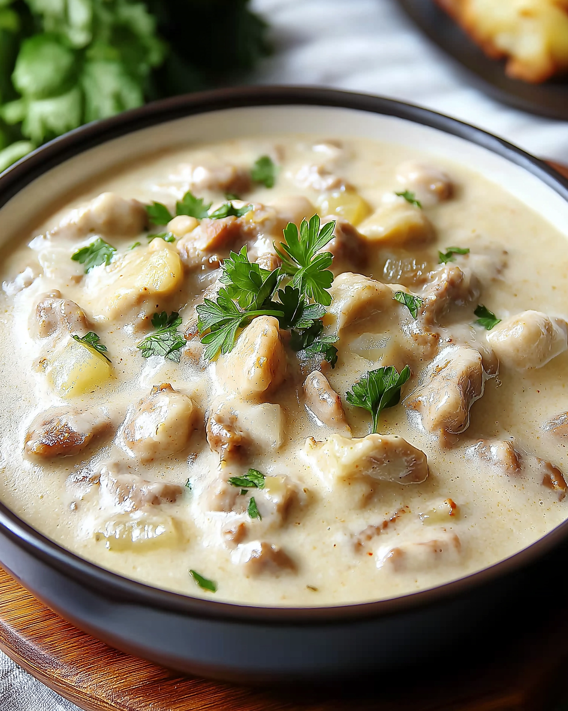 Cremiger Hähnchen-Eintopf aus dem Slow Cooker: Einfach lecker!