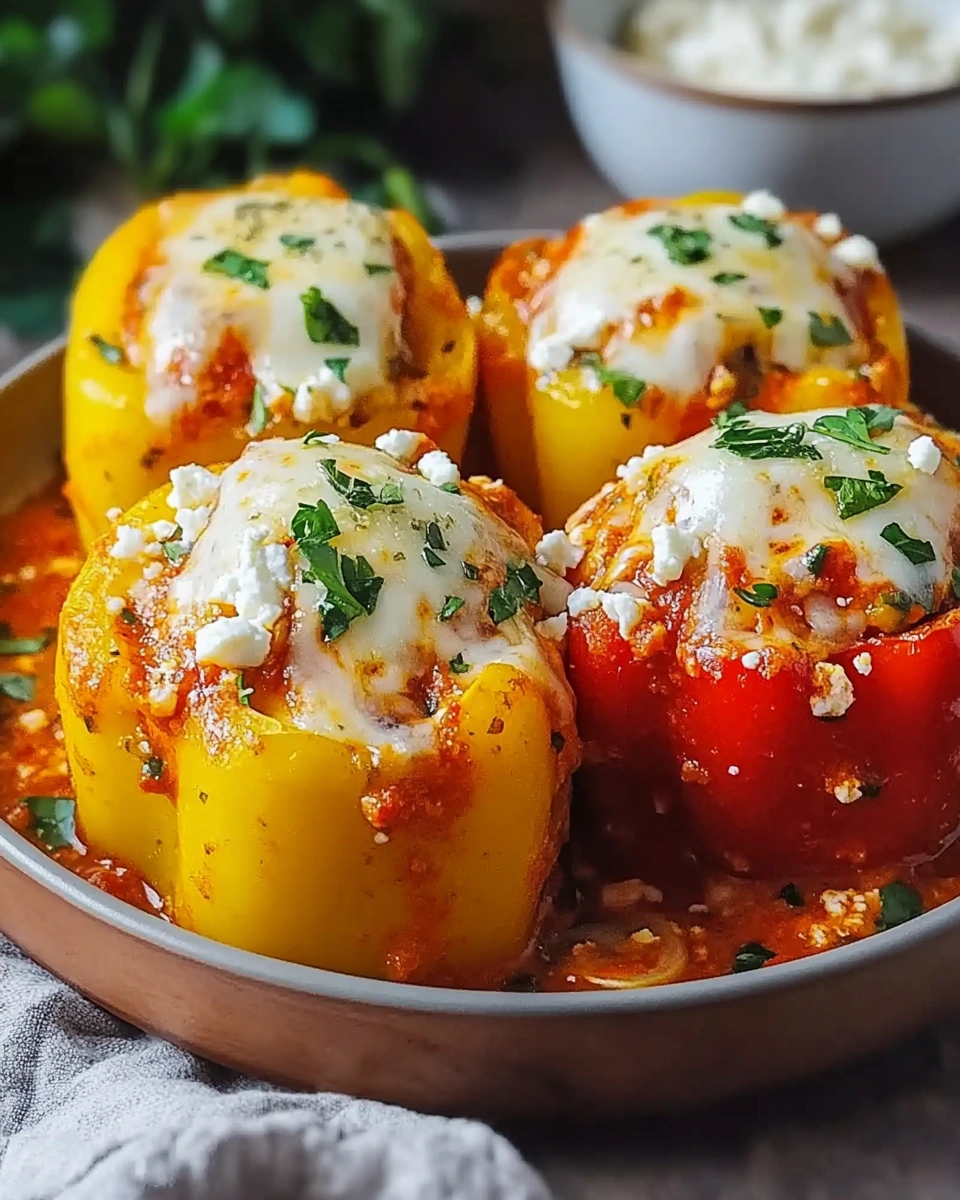 Gefüllte Paprika mit Reis und Feta: Ein Genuss für alle!