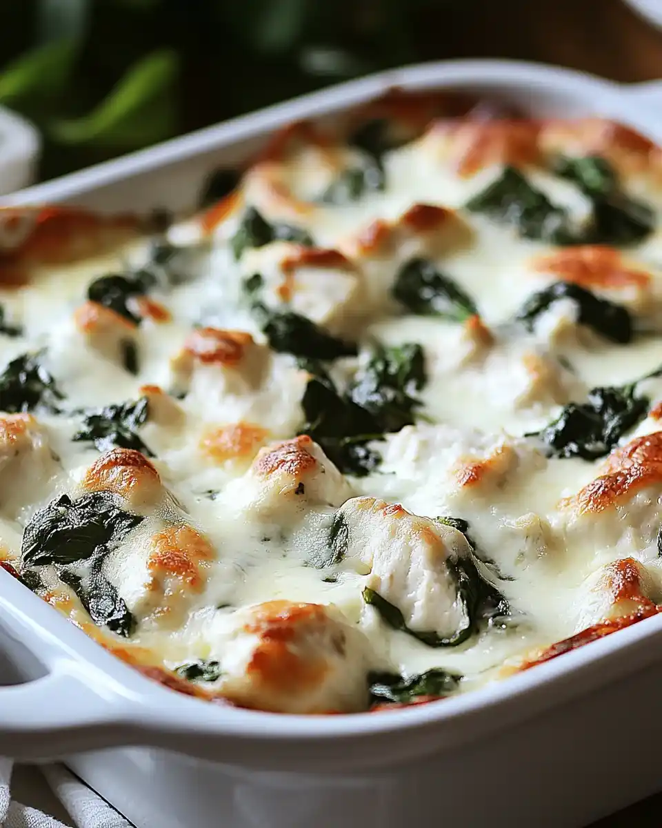Hähnchen-Spinat-Auflauf mit Frischkäse: Einfach köstlich!