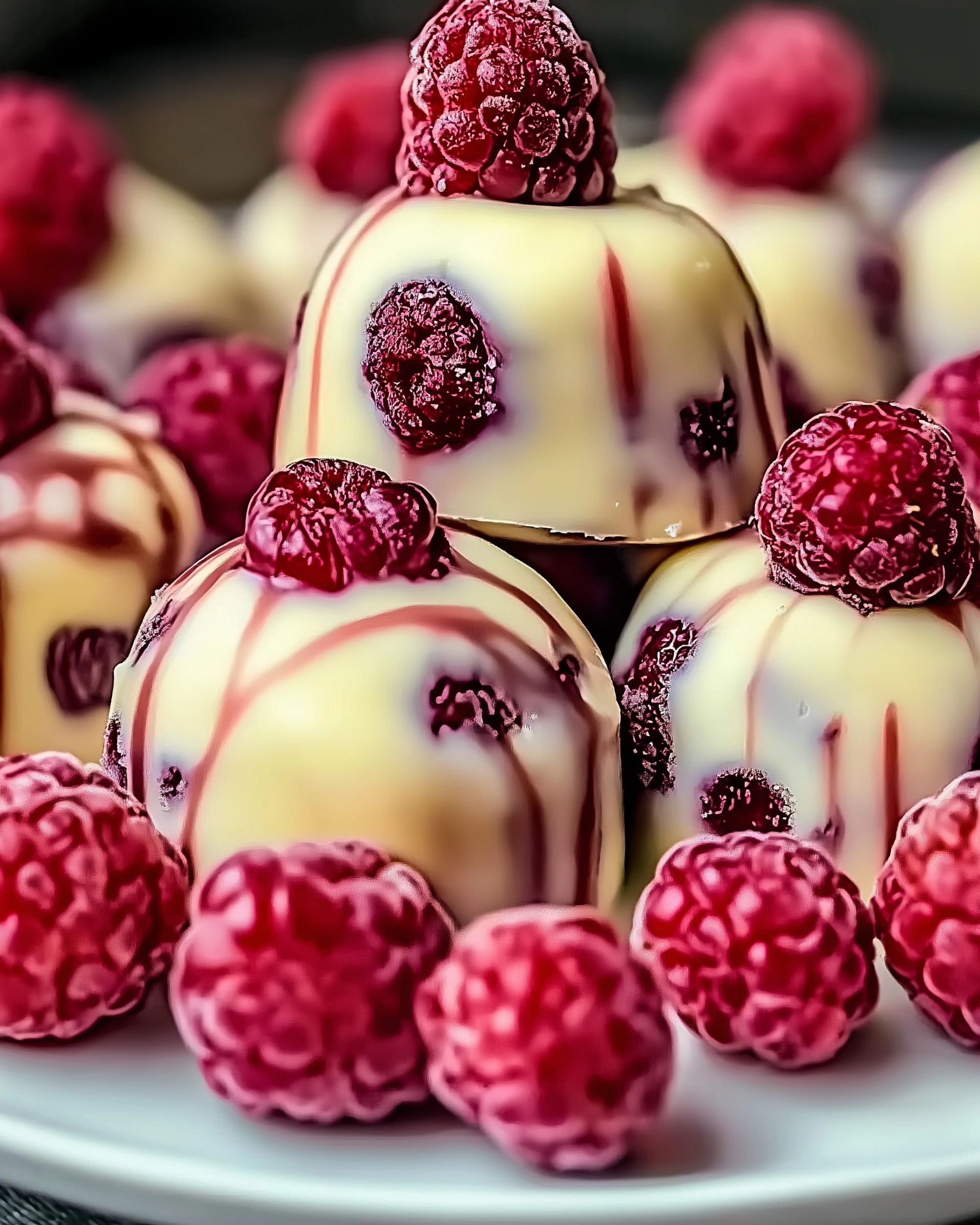Himmlische weiße Schokoladen-Himbeer-Cheesecake-Bällchen: So gelingen sie perfekt!