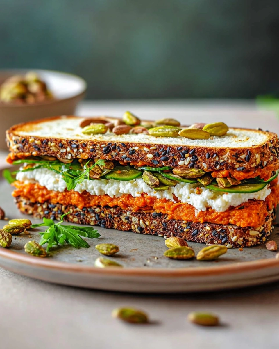 Karotten-Pistazien-Sandwich mit Harissa: Kreativ genießen!