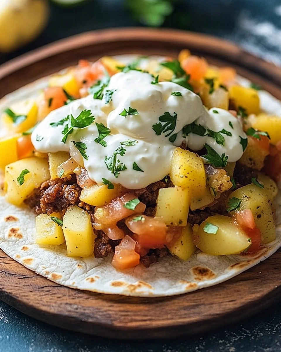 Kartoffel-Ei-Käse-Tacos: Einfach und köstlich zubereiten!