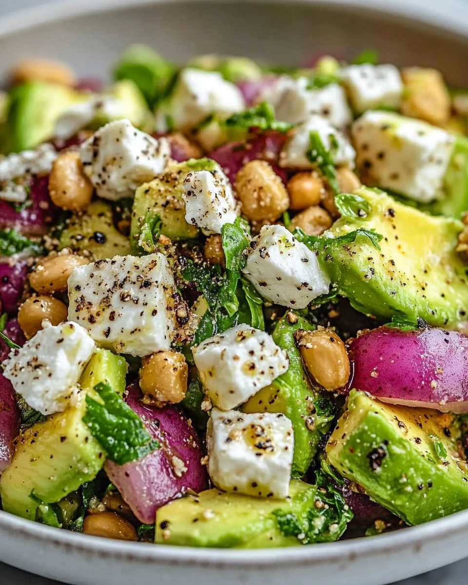 Kichererbsen-Feta-Avocado-Salat: Einfach und lecker!