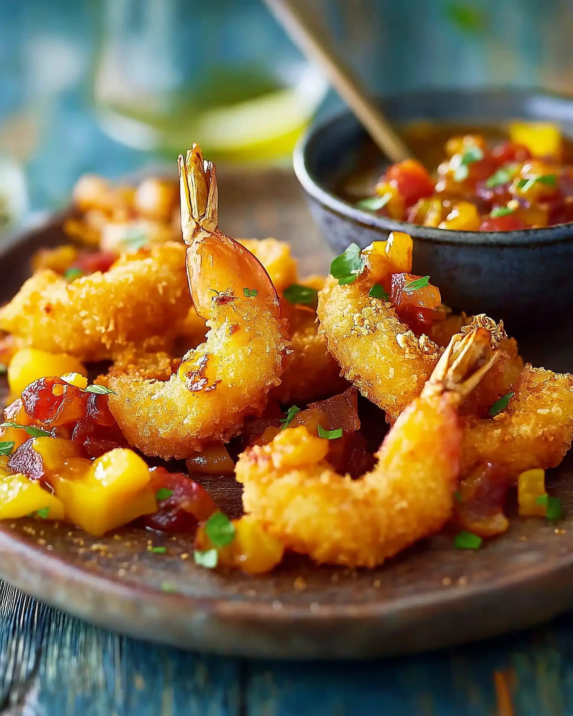 Kokos-Crevetten mit Pfirsich-Relish: Ein Genussmoment!