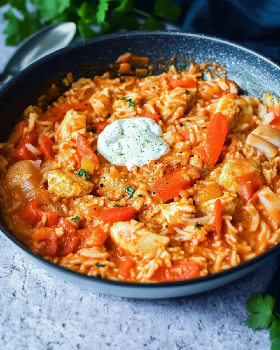 Paprika-Hähnchen-Pfanne mit Reis: Ein Genuss für Familie!