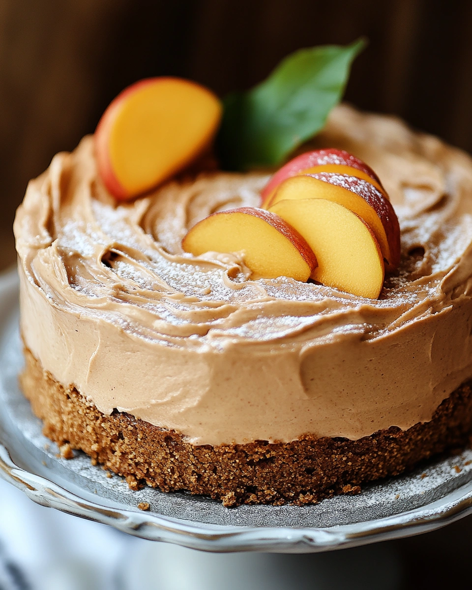 Pfirsichkuchen mit braunem Zuckerguss: Ein Genuss!