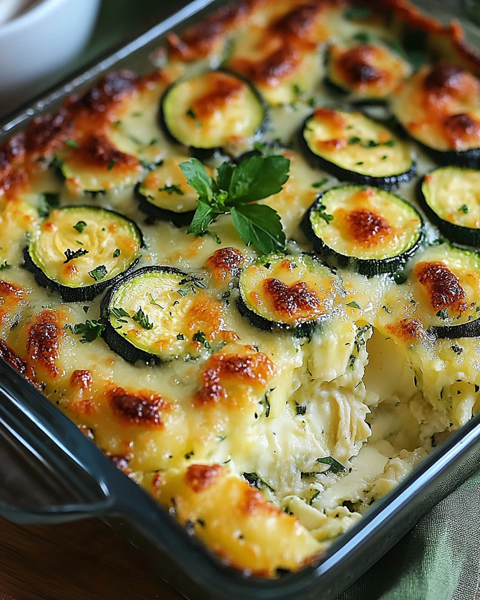 Zucchini-Auflauf mit Käse und Schinken: Einfach lecker!
