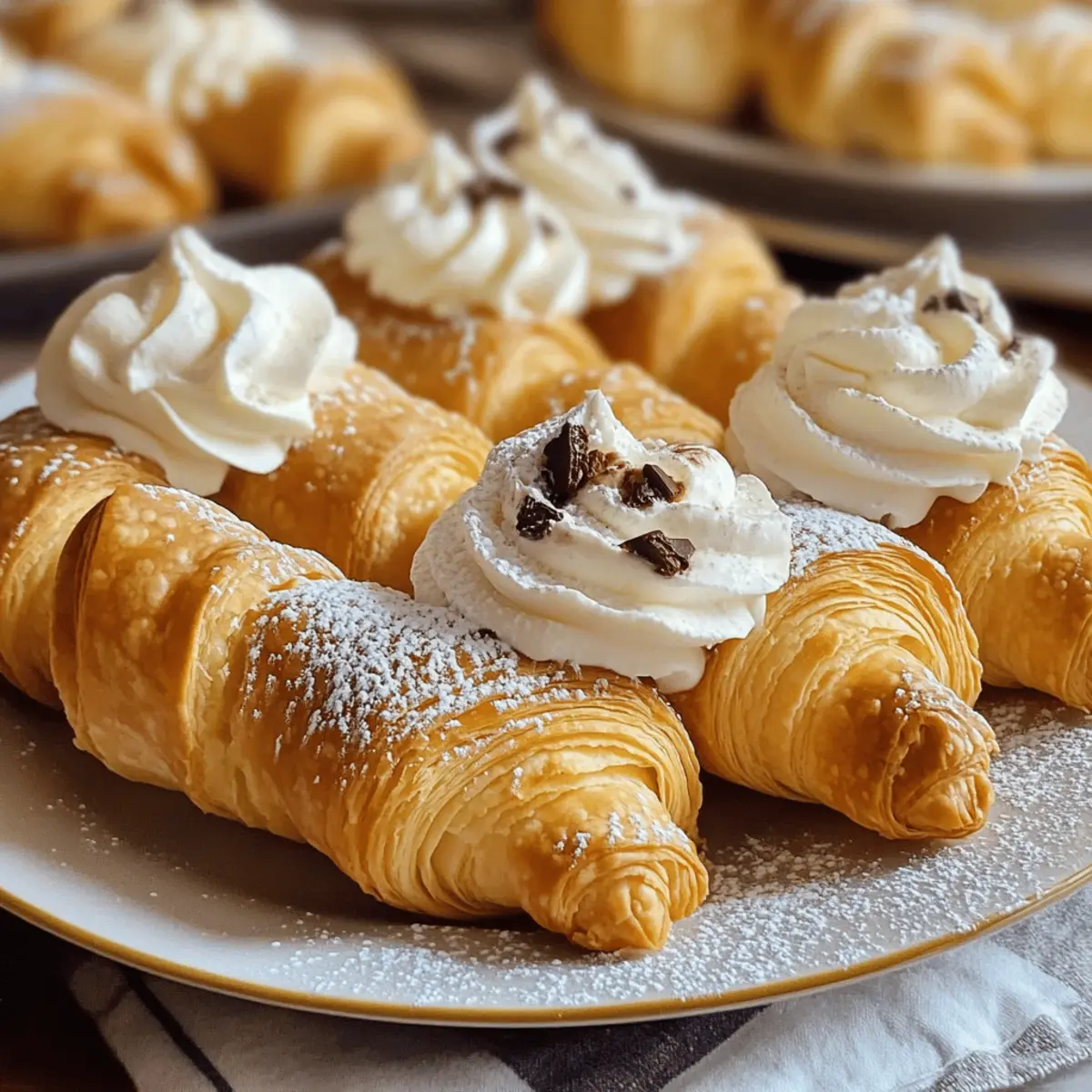 Sahnehörnchen mit leckerer Füllung selbstgemacht