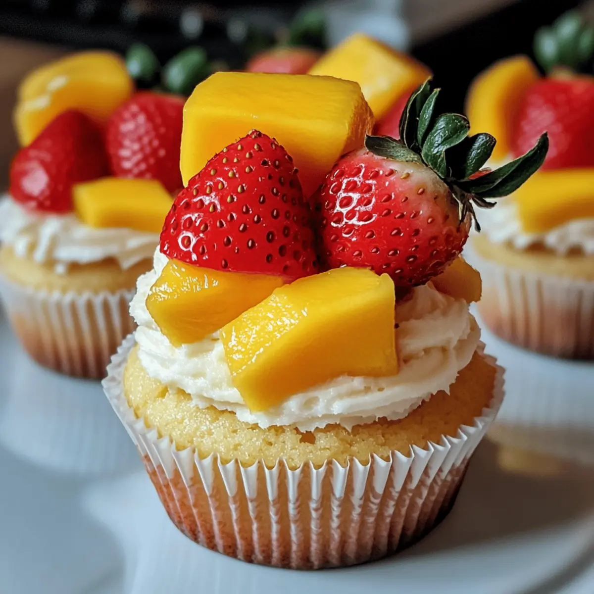 Erdbeer Mango Cupcakes für den ultimativen Genuss