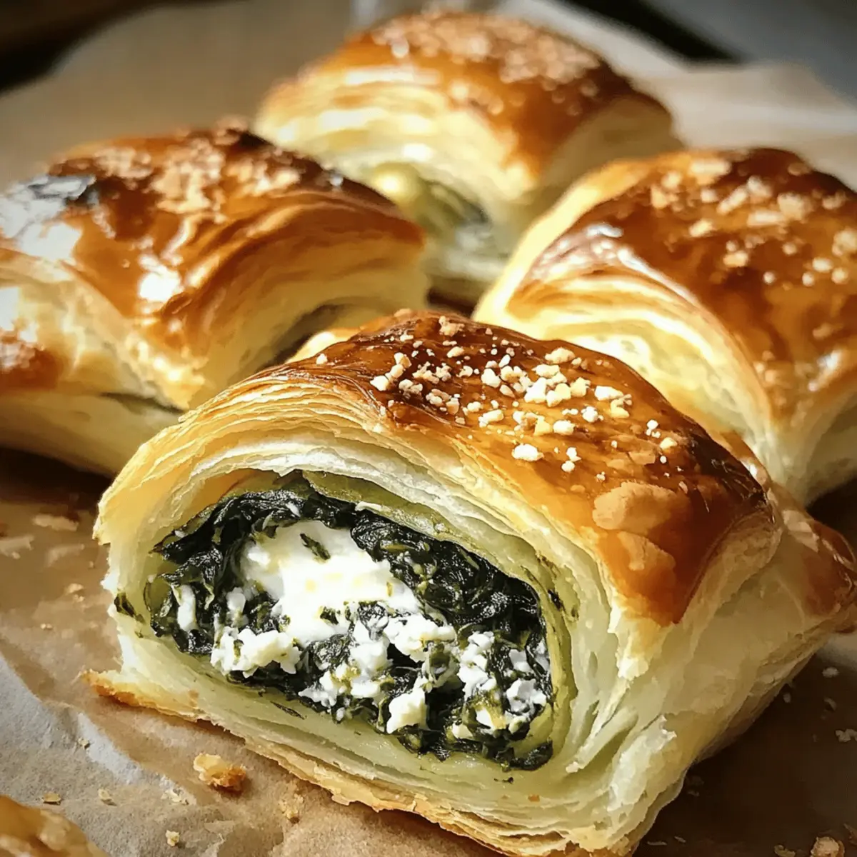 Spinat Puff mit Frischkäse für perfekte Partysnacks