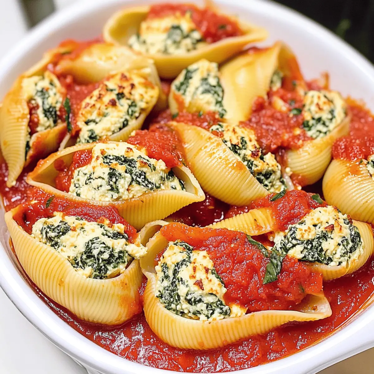 Vegan gefüllte Jumbo-Schalen mit Spinat ganz köstlich