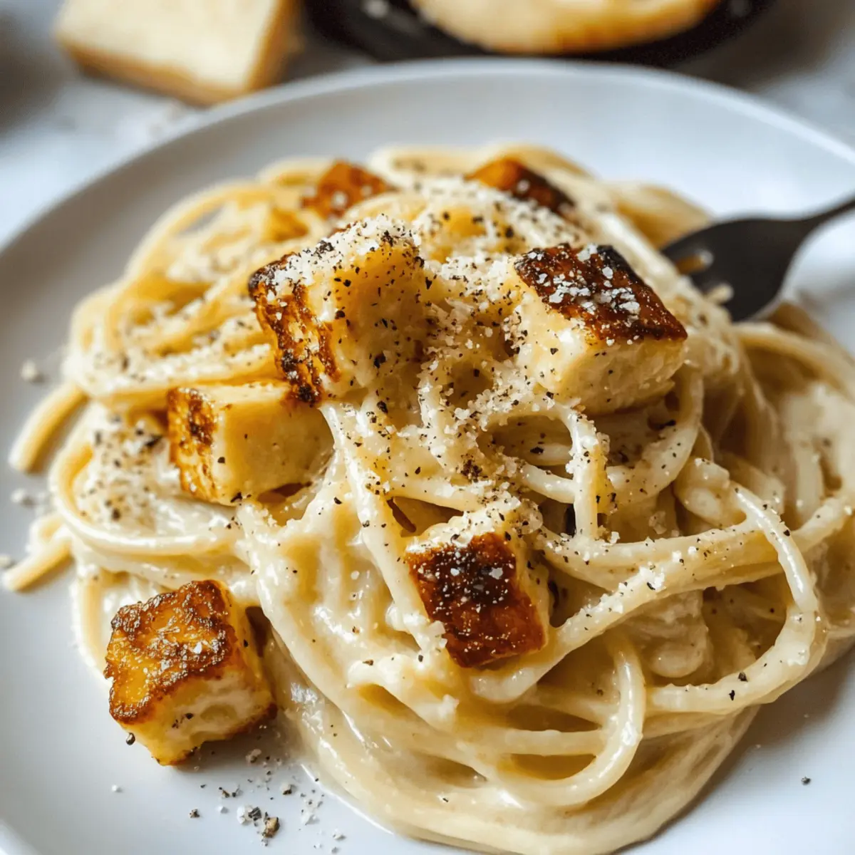 Schnelle Halloumi Carbonara in 20 Minuten